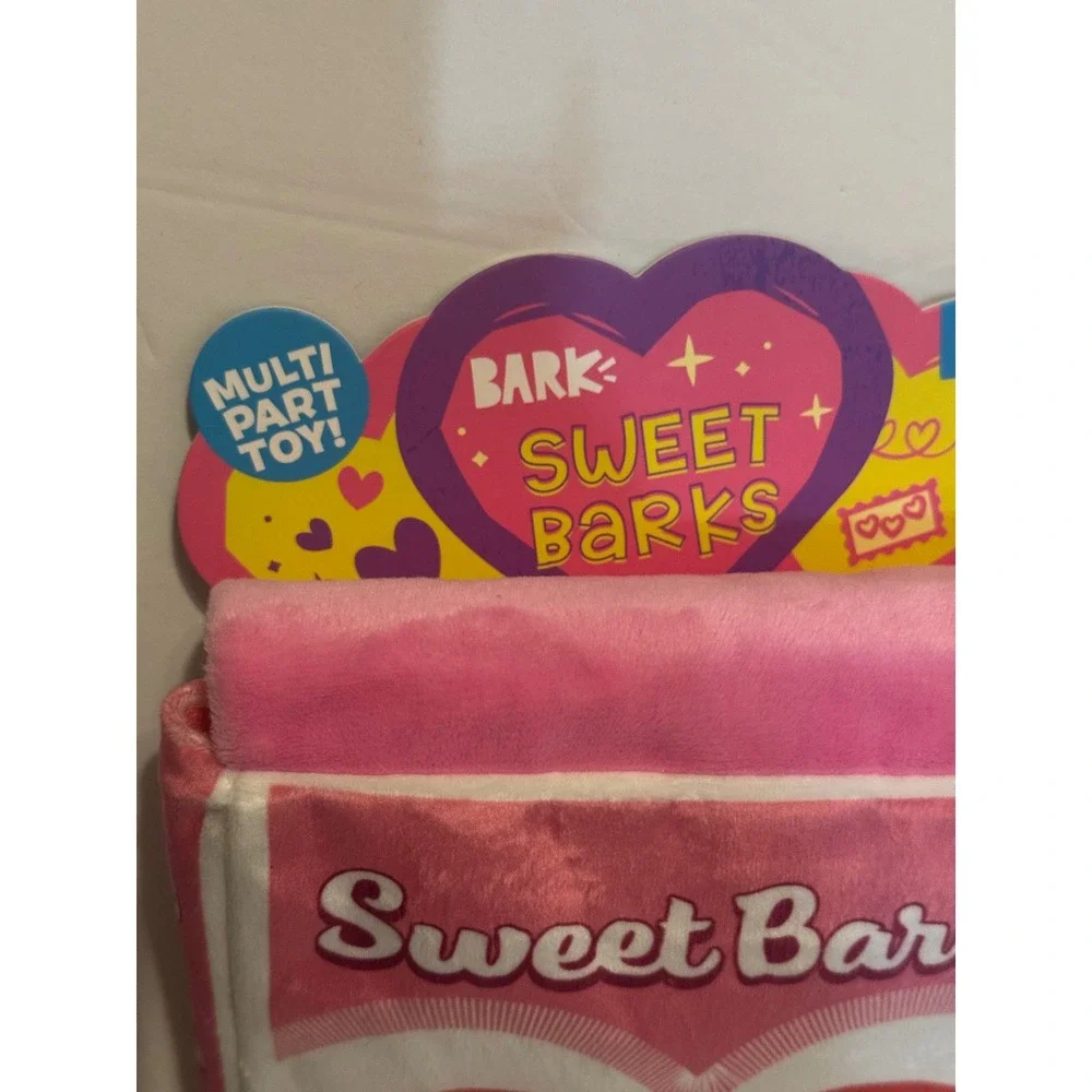 BarkBox Sweet Barks Candy Farts Plush Dog Toy Multi-Part Squeaky Crinkle NEW L
